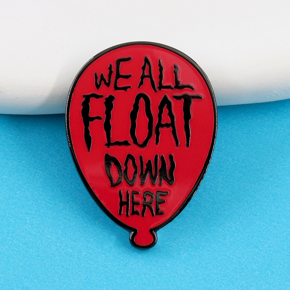 Embroidery Bali - 1pc Red Balloon Horror Movie Enamel