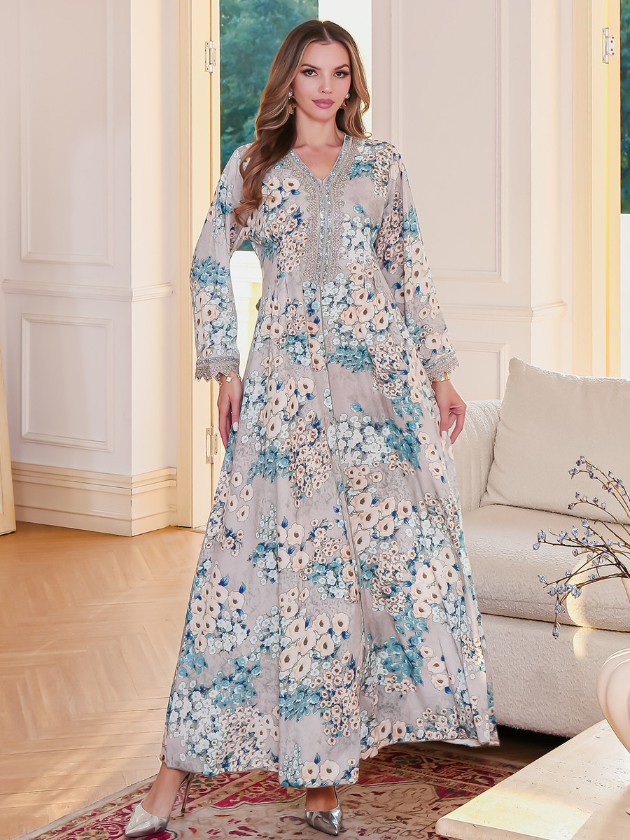 Muslim Women Dubai Abaya luxur - Embroidery Kebaya recension och pris
