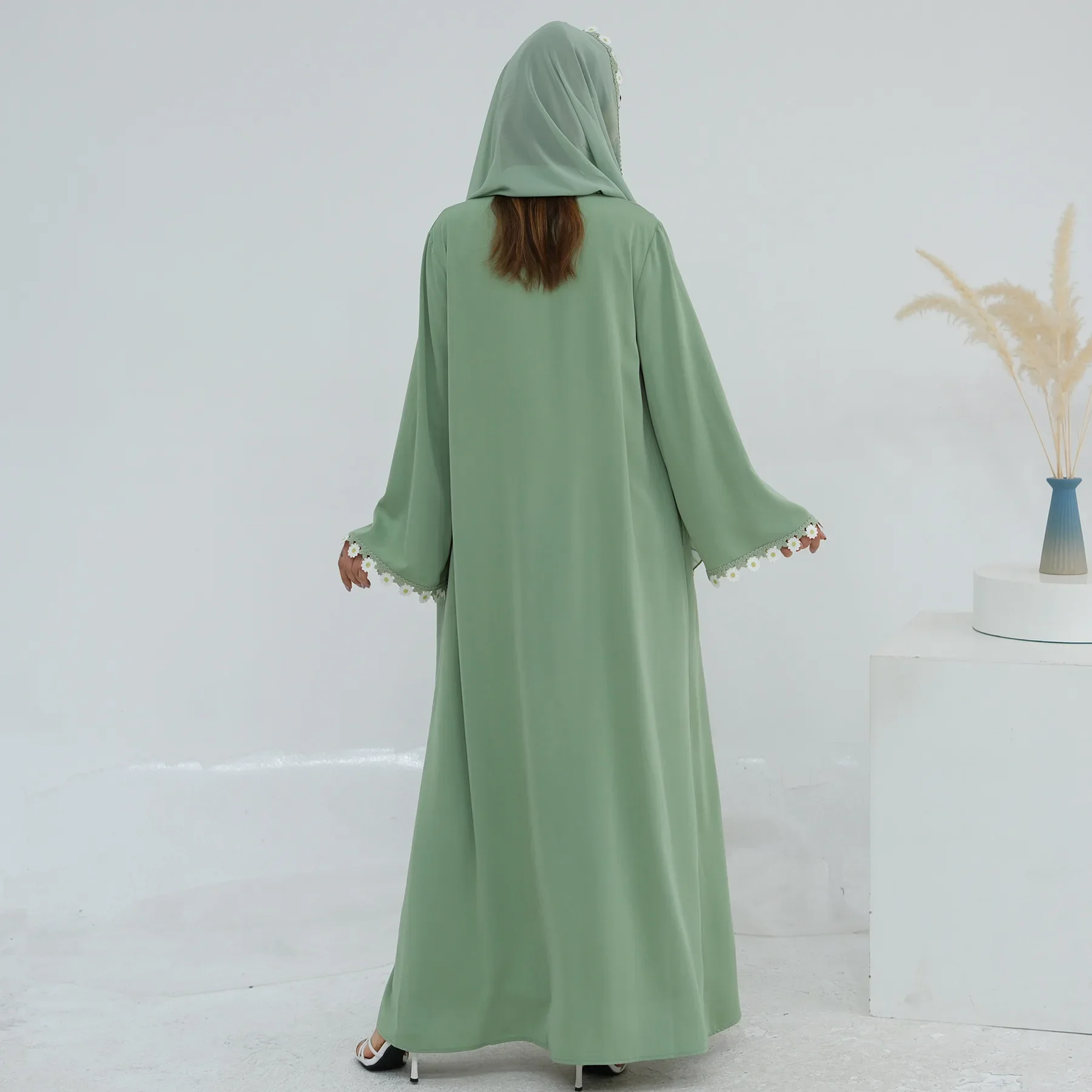 Flower Dubai Abayas Turkey Kaf - Embroidery Kebaya recension och pris