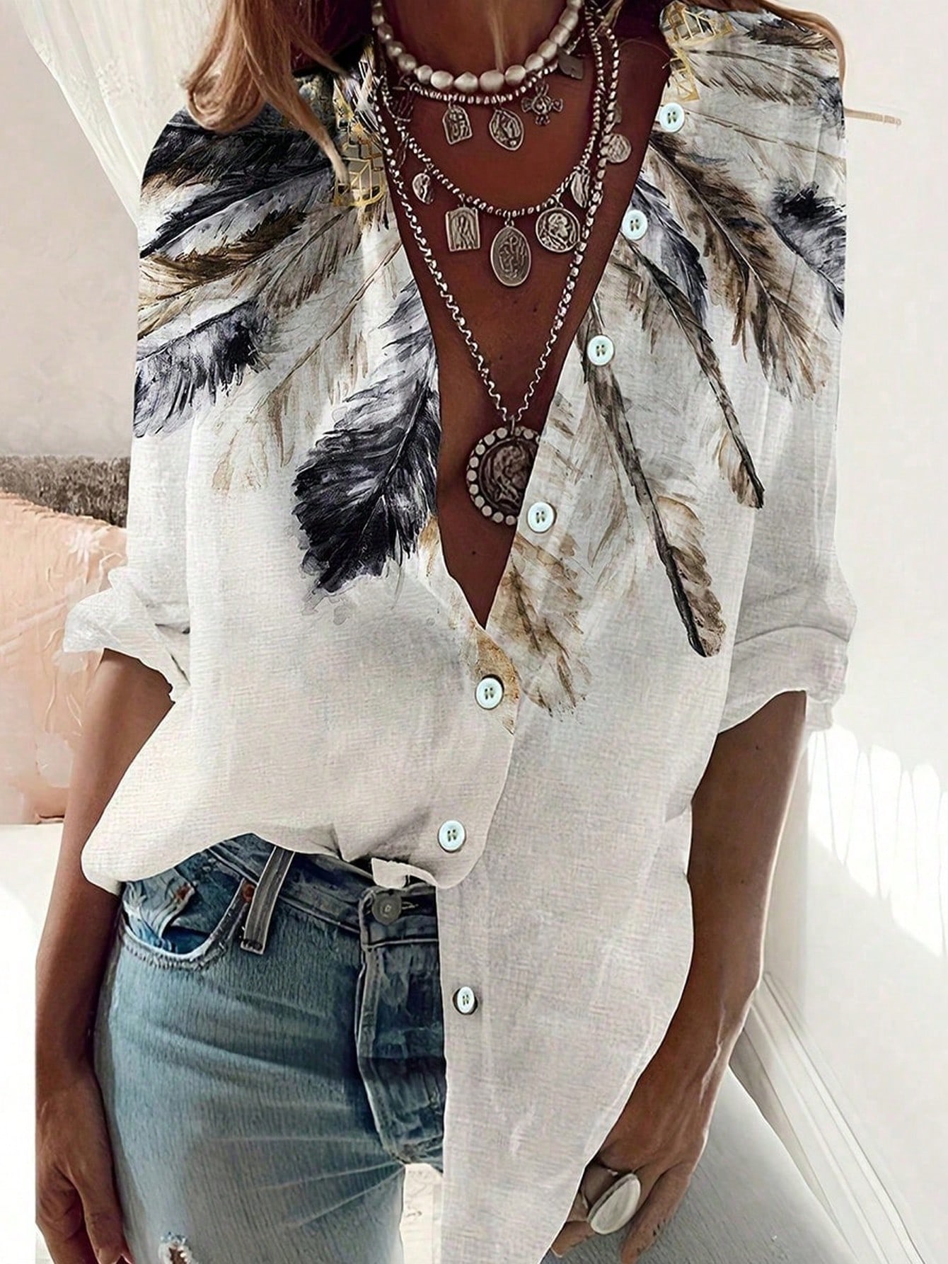 Women's Western ethnic print f - Embroidery Online recension och pris