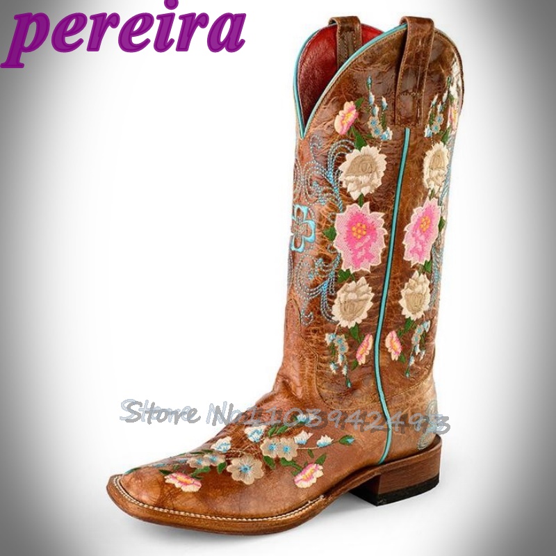 Embroidered Flower Boots Rose  - Embroidery Rose recension och pris