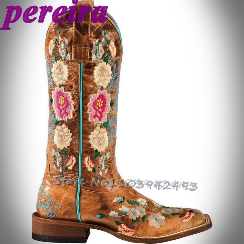 Embroidered Flower Boots Rose  - Embroidery Rose recension och pris