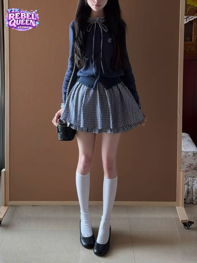 Japanese Preppy Sweet 2 Piece  - Embroidery Cotton Shirt recension och pris