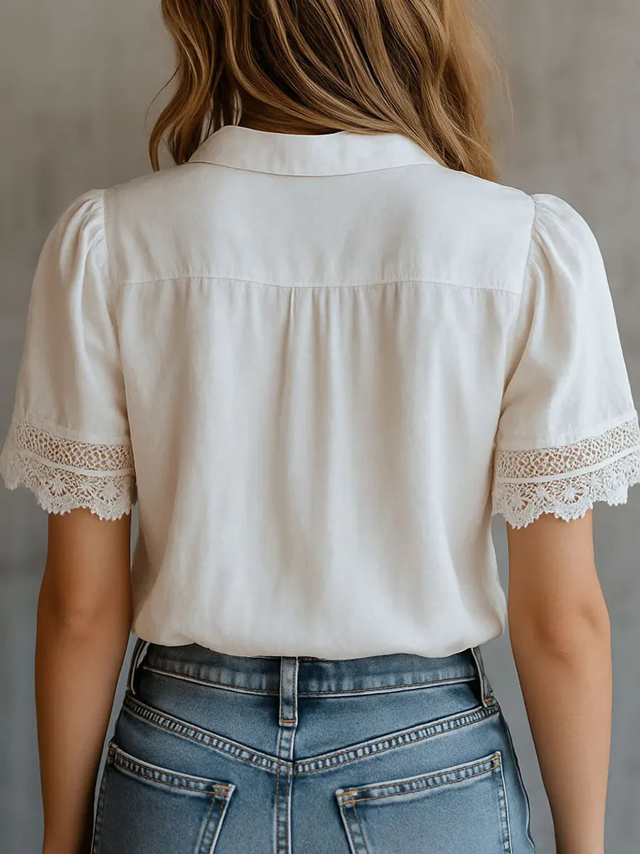 Elegant Women's Shirts Casual  - Embroidery Online recension och pris