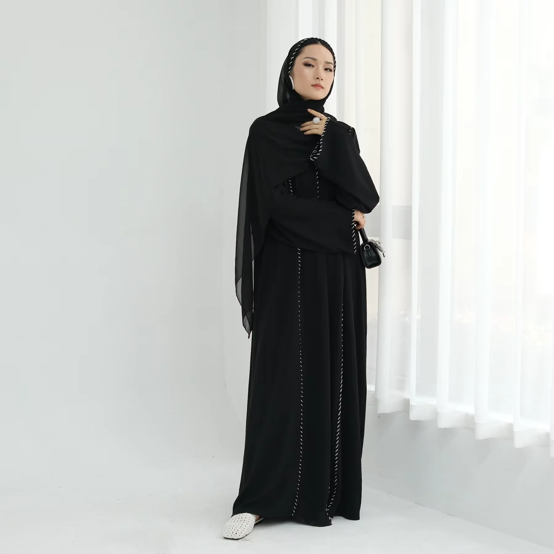 Dubai Abaya Luxury Kimono Card - Embroidery Kebaya recension och pris