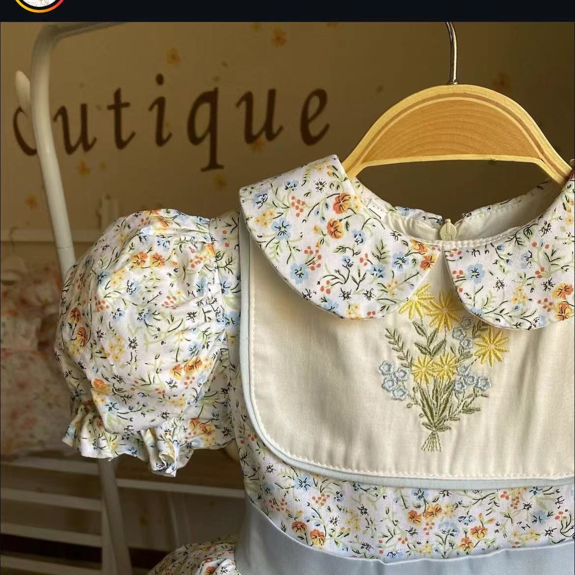 0-12Y Baby Girl Summer Flower  - Embroidery Yellow Dress recension och pris
