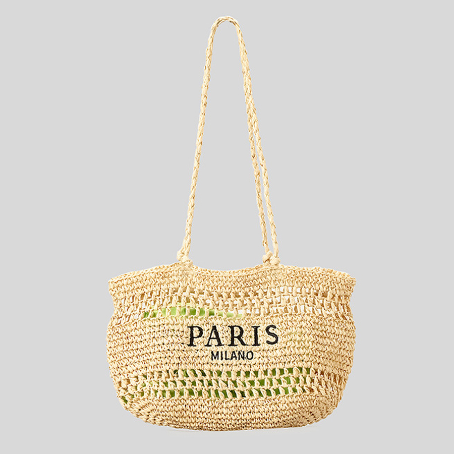 Casual Hollow Straw Tote Bag L - Embroidery Bali recension och pris