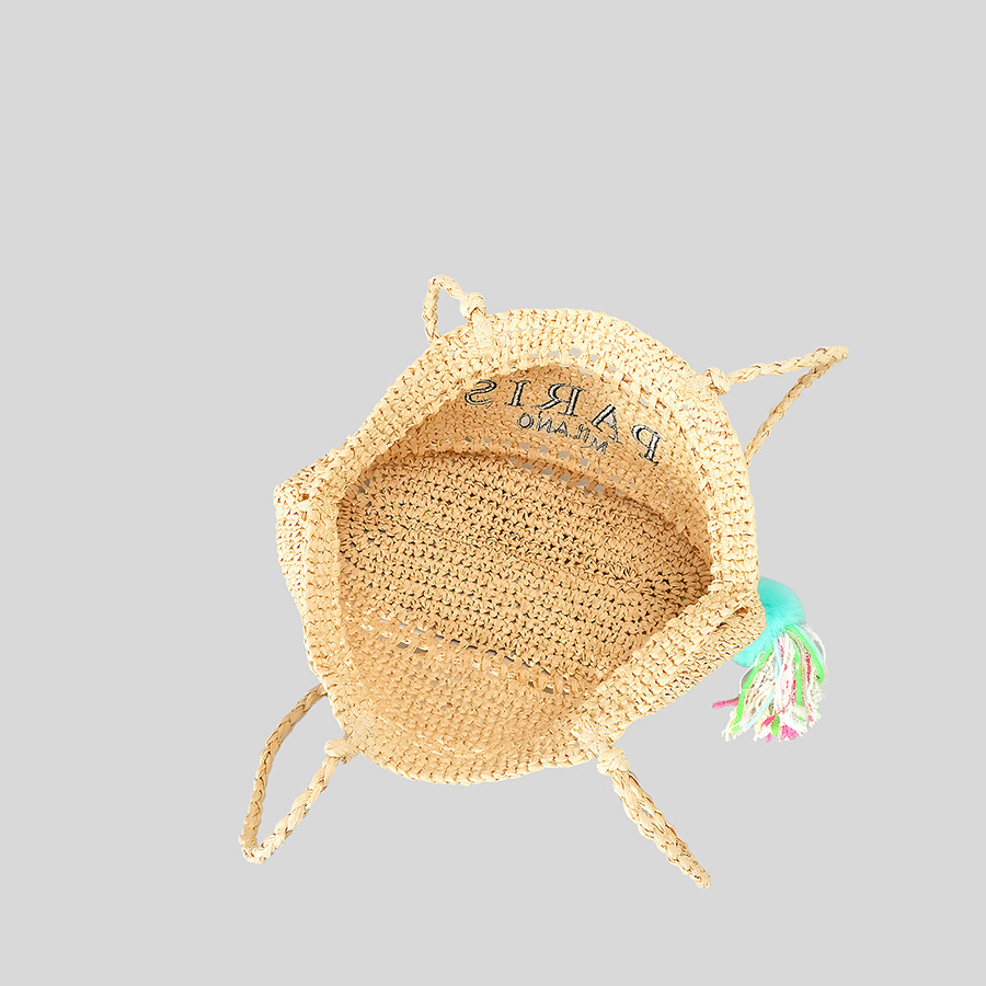 Casual Hollow Straw Tote Bag L - Embroidery Bali recension och pris