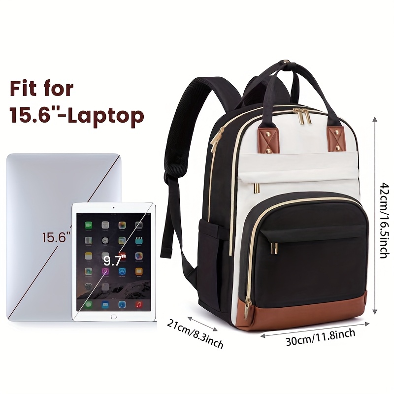 Women Two Tone Laptop Backpack - Embroidery Bag recension och pris
