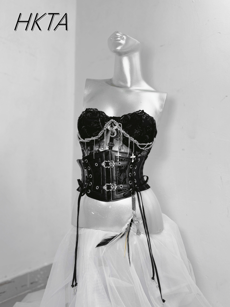 Dark Style Goth Metal Chain Wa - Embroidery Rose recension och pris