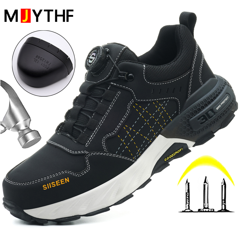 Black Leather Safety Shoes Sec - Embroidery Garments recension och pris
