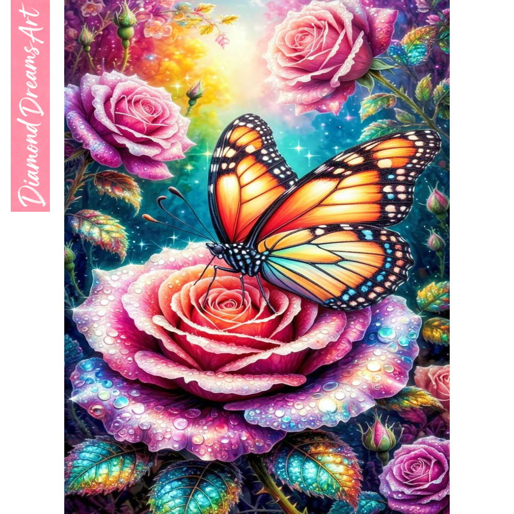 Butterfly Diamond Mosaic 5D DI - Embroidery Rose recension och pris