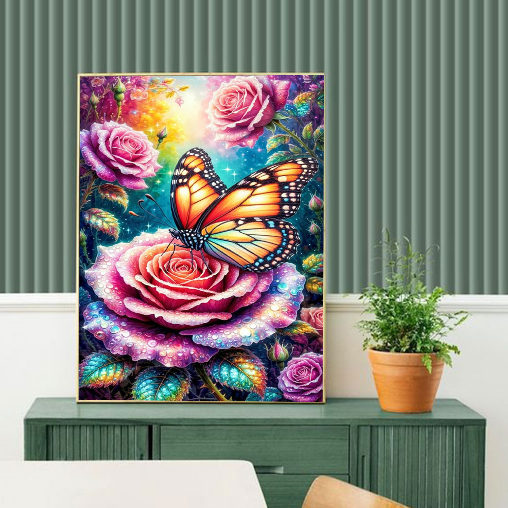 Butterfly Diamond Mosaic 5D DI - Embroidery Rose recension och pris