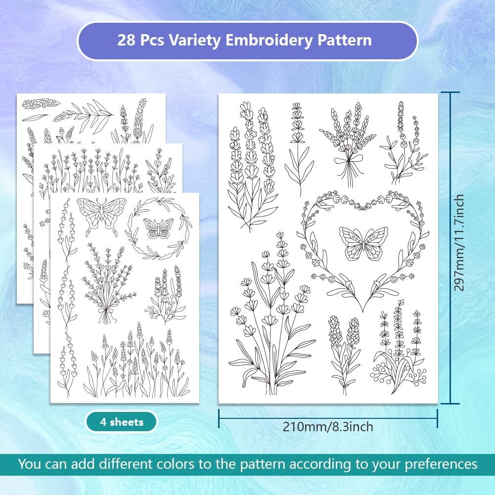 Lavender Flower Butterfly Wate - Embroidery Meaning recension och pris