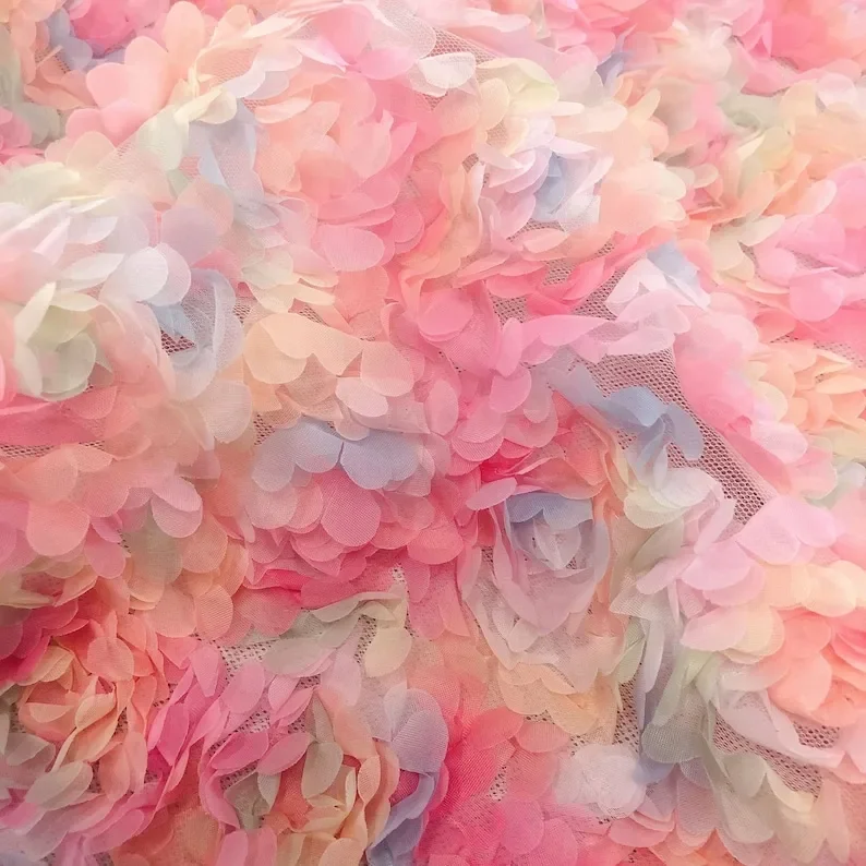 3d chiffon rose flower lace fa - Embroidery Rose recension och pris