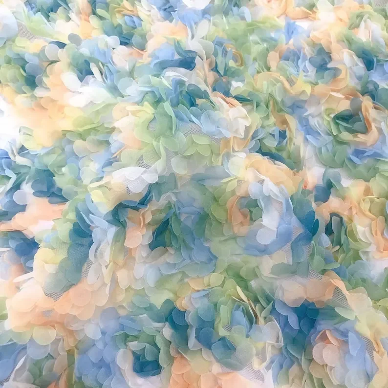 3d chiffon rose flower lace fa - Embroidery Rose recension och pris