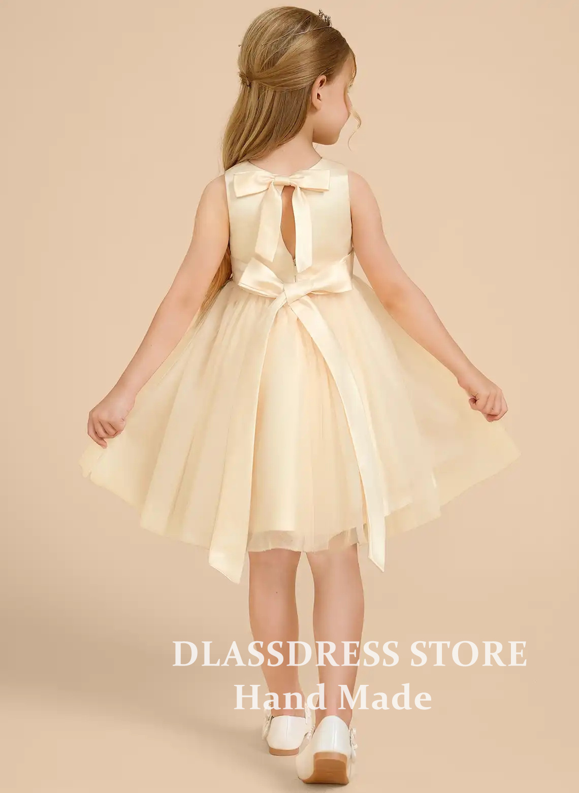Customized Yellow Tulle Flower - Embroidery Yellow Dress recension och pris