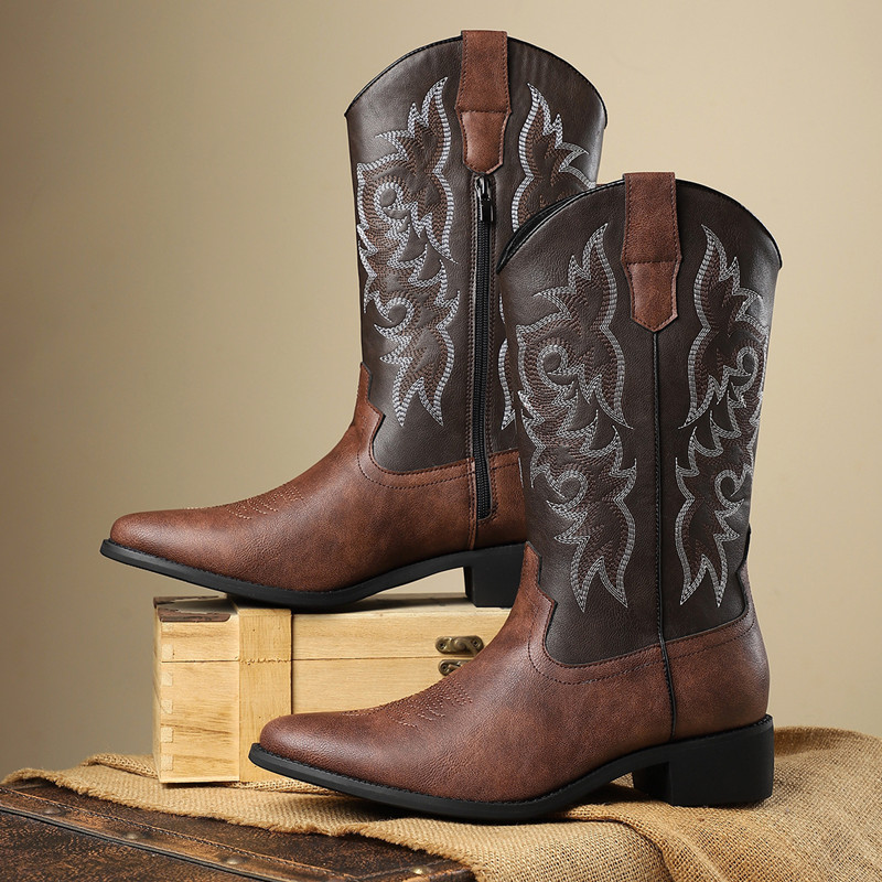 NEW Men High Boots Embroidery  - Embroidery Garments recension och pris