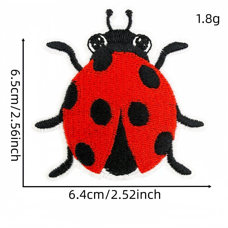 Creative Cute Cartoon Insect S - Embroidery Lady Bug recension och pris