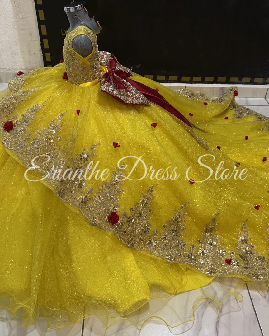 Yellow Flower Girl Dress For W - Embroidery Yellow Dress recension och pris