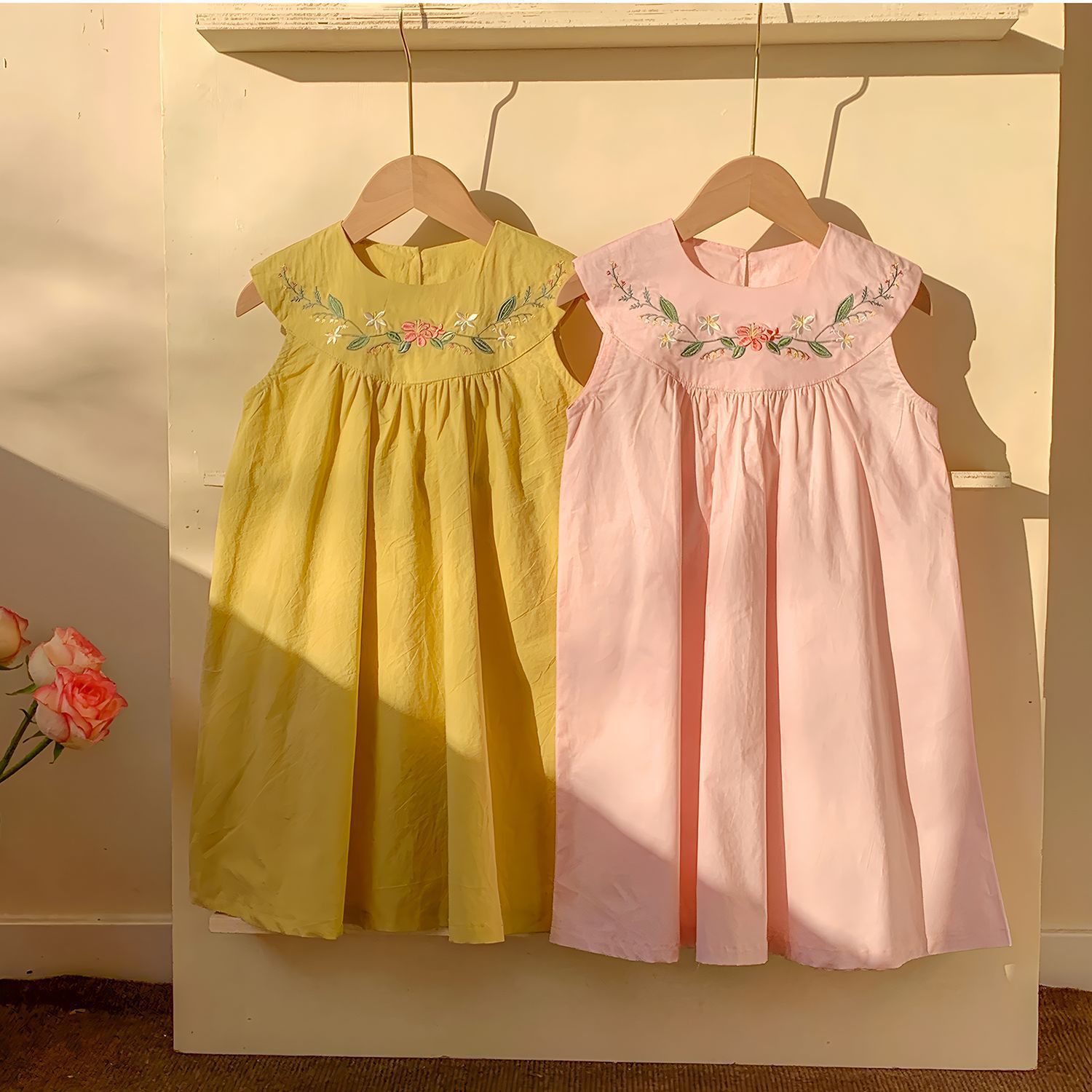 2-7-year-old Korean Version Su - Embroidery Yellow Dress recension och pris