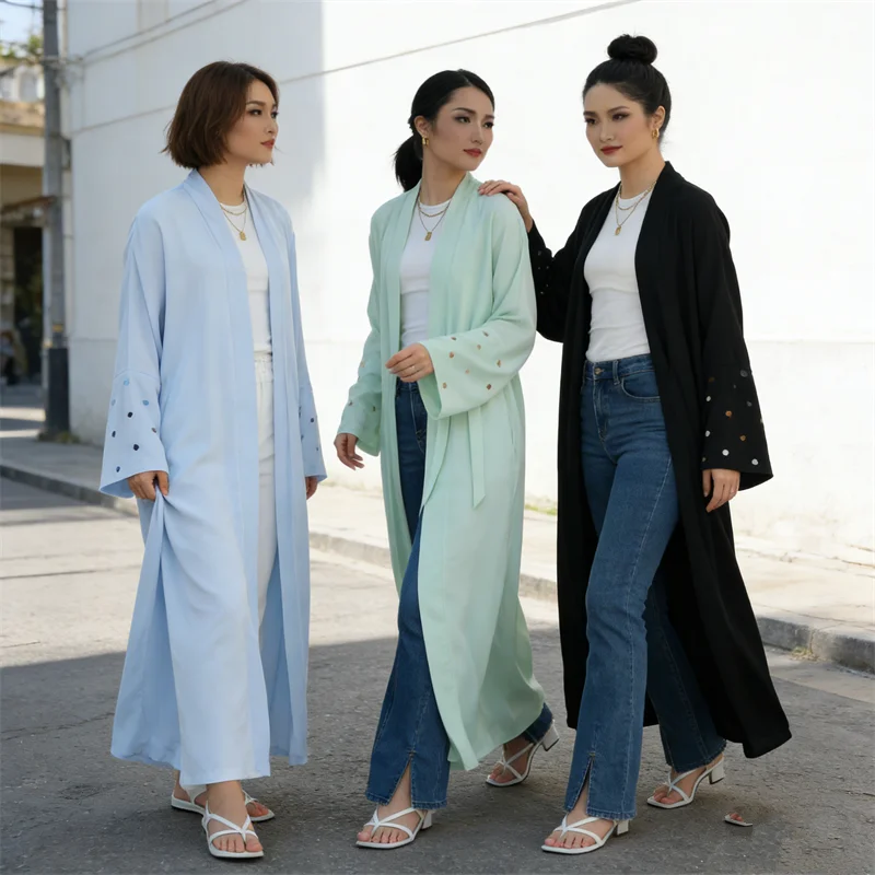 Eid Heart Embroidery Long Robe - Embroidery Kebaya recension och pris